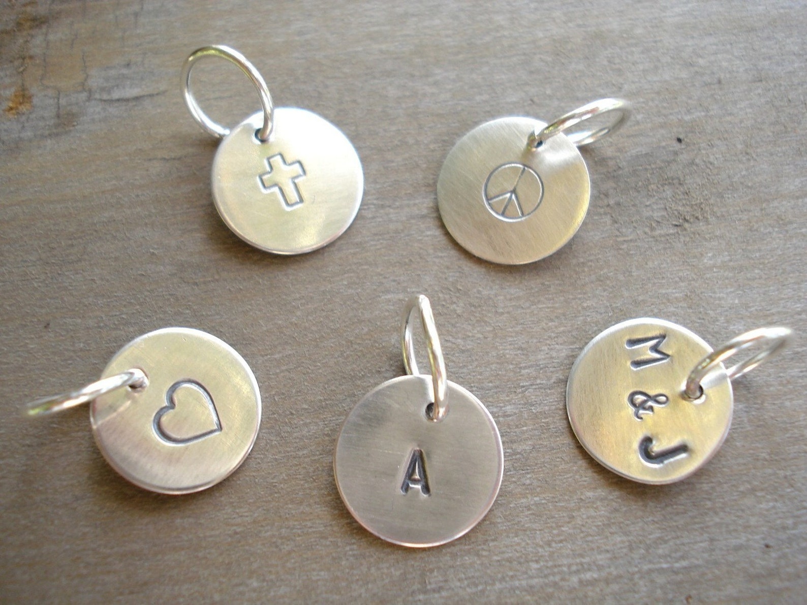 Kindred Key Chain KINDRED SPIRITS Gift - Copper Washer Key Ring and Sterling Silver Heart ...
