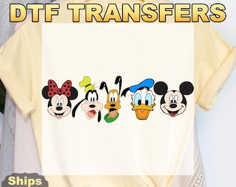 Disney Friends Ready to Press Transfer,  Disney Best Seller Direct to Film Prints, High Quality DTF Heat Press Transfers