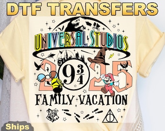 Vintage Disney Universal Studios 2025 Ready to Press Transfer,  Universal Studios Direct to Film Prints, DTF Heat Press Transfers