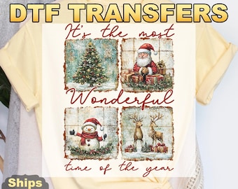 It's The Most Wonderful Time Of The Year Heat Press Transfer, Retro Christmas Ready To Press DTF, Christmas Vacation Iron On DTF Transfer