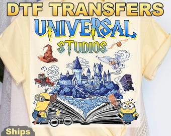 Vintage Disney Universal Studios DTF Transfers, Universal Studios Heat Press Transfers, Disney Trip, Disneyworld, Disney Family