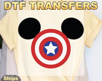 Superhero Team Matching DTF Transfers, Avengers Mickey Ears Heat Press Transfers, Mouse Ears Superhero,Superhero Family Disney Trip Matching