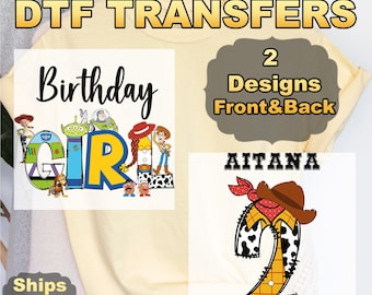 Toy Story Custom Birthday DTF Transfers, Disney Birthday Boy Heat Press Transfers, Birthday Girl, Pixar Kids Birthday Party, Family