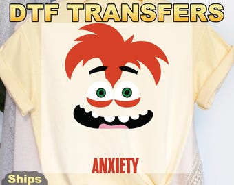 Custom Inside Out Feelings Heat Press Transfer,  Pixar Inside Out 2 DTF Transfer, Ready to Press High Quality Direct to Film Prints