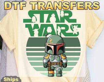 Custo Star Wars Characters Heat Press Transfer,  Darth Vader DTF Transfer, Ready to Press High Quality Direct to Film Prints