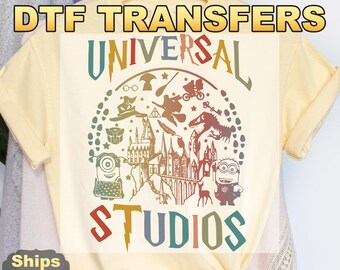 Vintage Disney Universal Studios DTF Transfers, Universal Studios Heat Press Transfers, Disney Trip, Disneyworld, Disney Family