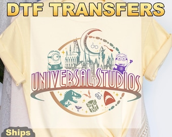 Vintage Disney Universal Studios DTF Transfers, Universal Studios Heat Press Transfers, Disney Trip, Disneyworld, Disney Family