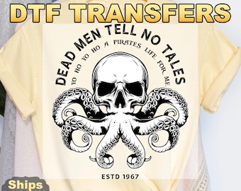 Pirates Of The Caribbean Heat Press Transfer,  Pirates DTF Transfer, Ready to Press High Quality Direct to Film Prints