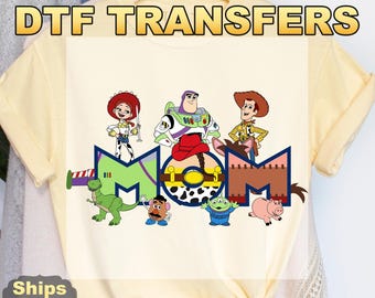 Custom Toy Story Family Name Ready to Press Transfer,  Toy Story Family Direct to Film Prints, High Quality DTF Heat Press Transfers