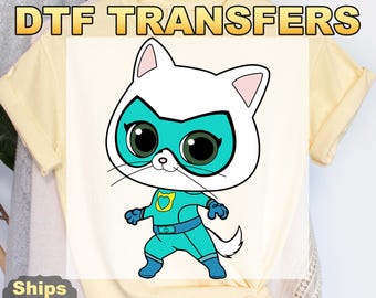 Disney Super Kitties DTF Transfers, Buddy Bitsy Ginny Sparks Super Kitties Cat Heat Press Transfers, Disneyland Girls Trip, Disney Kids