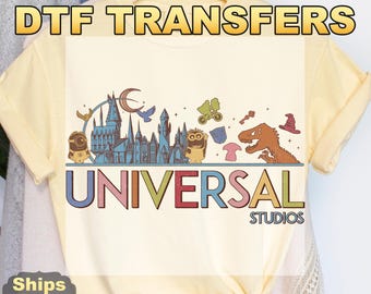 Vintage Disney Universal Studios DTF Transfers, Universal Studios Heat Press Transfers, Disney Trip, Disneyworld, Disney Family