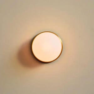 Modern Brass Wall Sconce: Frosted Glass Globe Minimalist Lamp