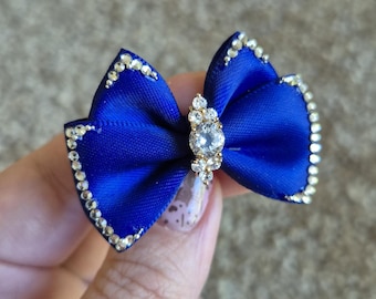Dog show bows &quot;Flat Edge&quot; yorkie bow biewer maltese vintage dog bows