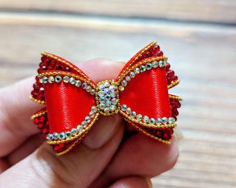 Dog show bow Violetta, pet hair bow, yorkie biewer shih tzu maltese show bow