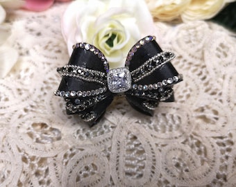 Dog show bow Ribbon Delight, pet hair bow, yorkie biewer shih tzu maltese show bow