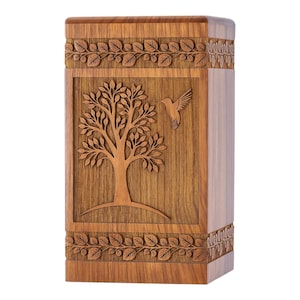 Personalized Wooden Cremation Urn for Human Ashes -  Memorial keepsake for Your Loved One By