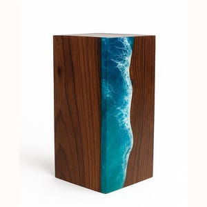 Handcrafted Sheesham Wood Cremation Urn: Engraved Deer Memorial Box