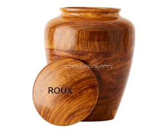Handmade Wooden Cremation Urn – Personalized Memorial Keepsake