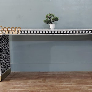 New Handmade mother of pearl inlay console table, mop inlay table, mop inlay furniture, mop inlay living room table, luxury furniture table,