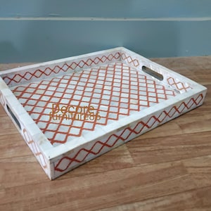 Indian New Handmade mother of pearl inlay Trey, mop inlay decor trey, mop inlay living room items, bone inlay furniture,