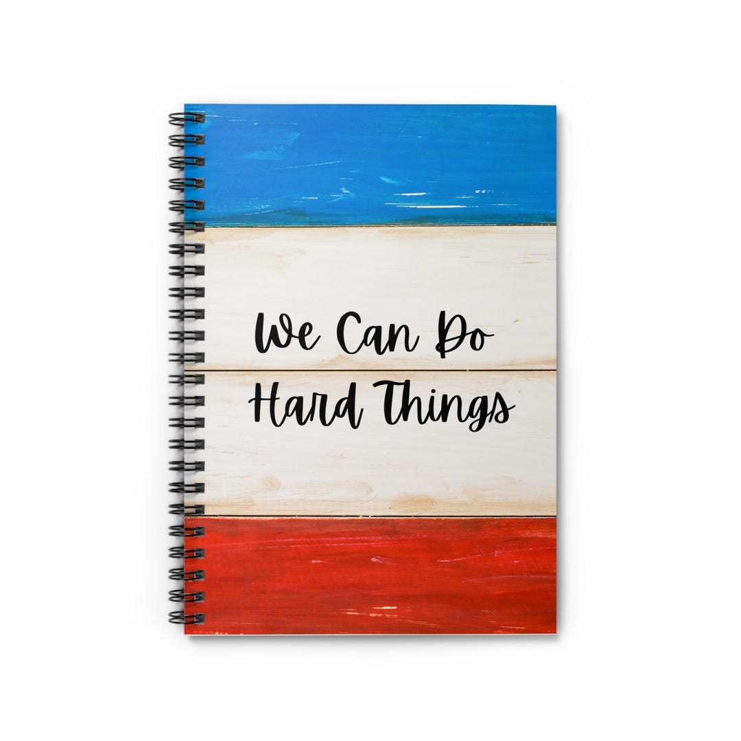 Motivational Spiral Notebook - We Can Do Hard Things, Journal, Gifts ...