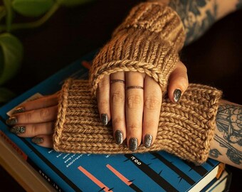 Frejya / Neutrales / Nuestros guantes sin dedos / calentadores de manos y brazos originales, chic y para todos los días