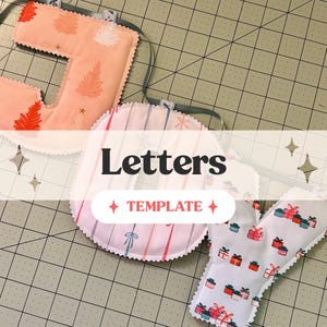 Plantilla de pancarta con letras - Letras imprimibles en PDF