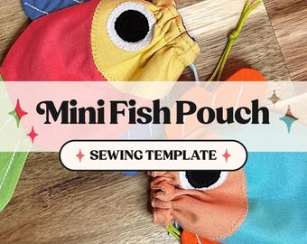Mini Fish Pouch Sewing Template – Digital Download