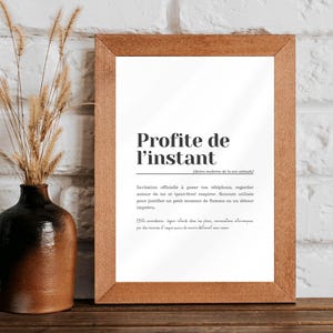 Enjoy the moment definition poster - wall decoration - printable PDF poster - modern quote poster for living room decoration