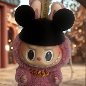 Mickey Mouse Inspired Ear Hat for Labubu : Custom Colors