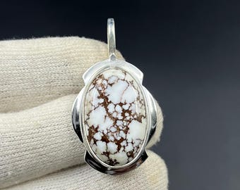 Vildhäst Jaspis Ädelstenshänge 925 Sterling Silver Smycken
