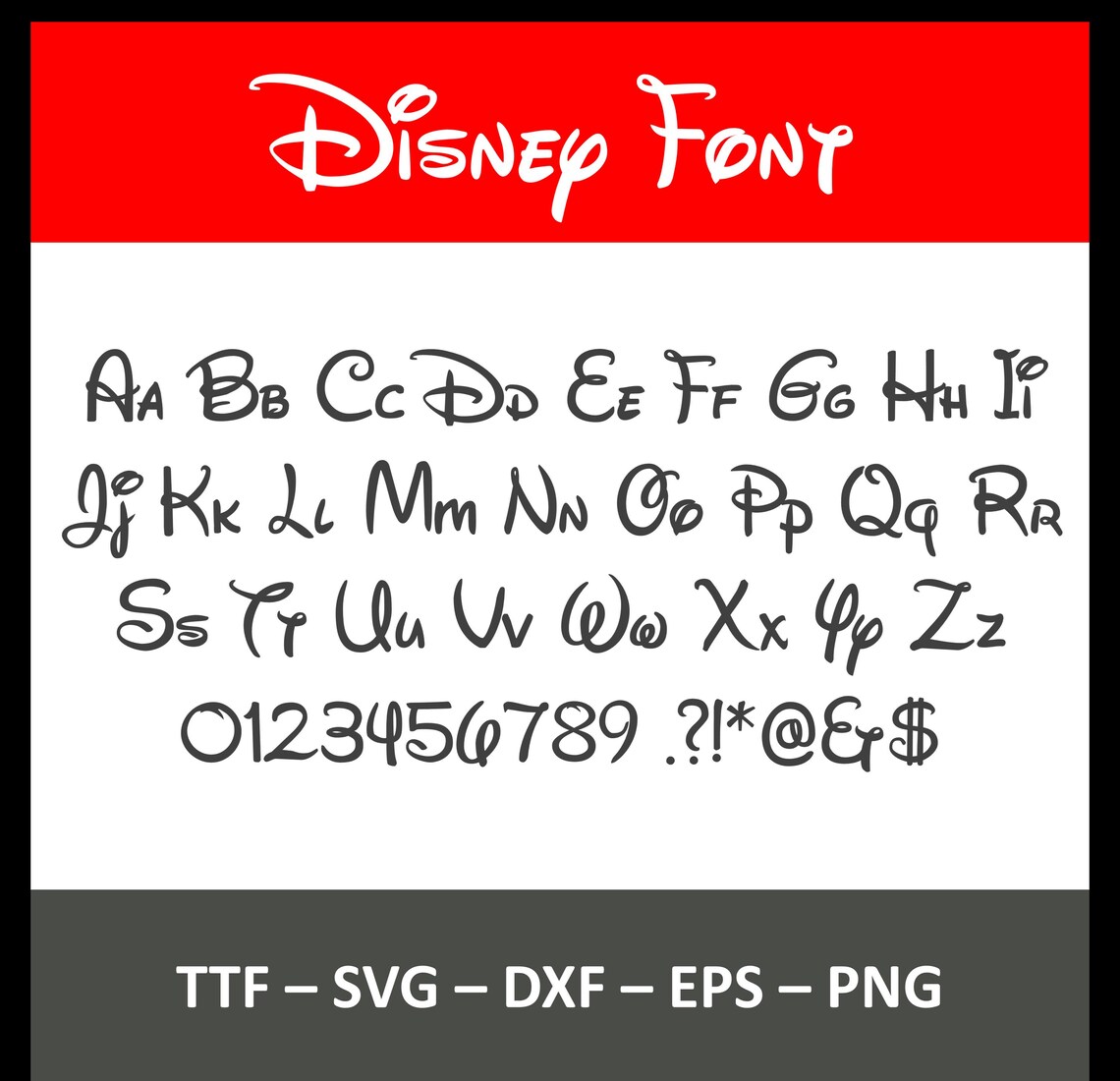 Lisney Script Font Disney Font Script TTF SVG Cricut Cut Files Canva | Disney Clipart ...