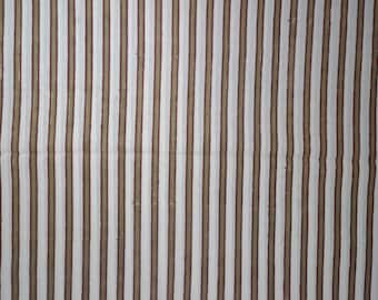 Striped Print Cotton Fabric – Lightweight Material for Home Decor & Crafts
