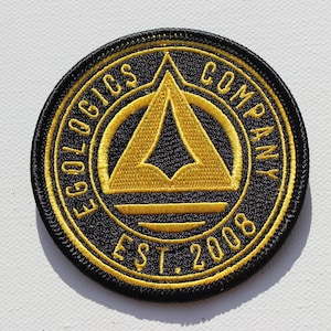 EGOLOGICS black and yellow embroidered 3&quot; Patch
