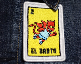 Bart Simpson El Barto Tarot Card El Diablo embroidered iron-on patch cool gift The Simpsons Devil