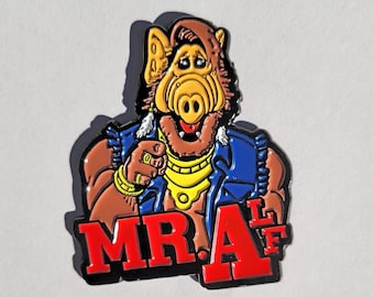 MR ALF crossover enamel pin 80s Mister T