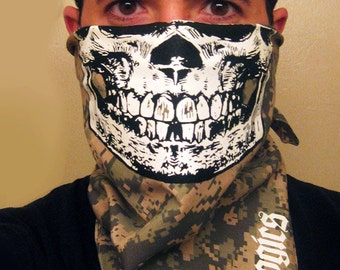 Military Marpat DIGITAL CAMO Camo Half Face Skull Bandana Gaitor wrap scarf dust shield shemagh digicam us army marines bdu tactical