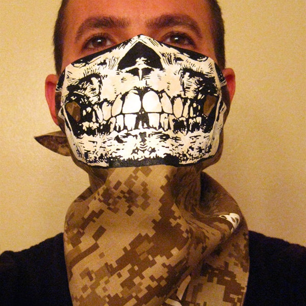 DESERT DIGITAL CAMO Military Marpat Camouflage Half Face Skull Bandana wrap scard dust shield shemagh digicam us army marines bdu tactical