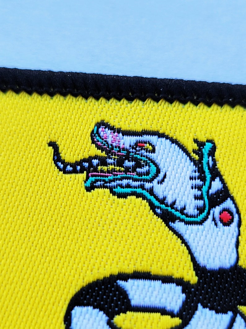 Beetlejuice Sandworm Dont Tread on Me Parody Gadsden Flag Woven Iron-on ...