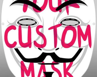 Personlig målad anonym Guy Fawkes V for Vendetta-mask