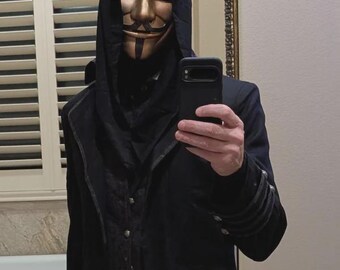 Guy Fawkes V for Vendetta Anonymous Custom Hand Painted Rusted
