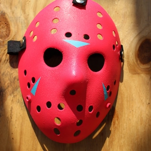 Miami Vice Neon Pink Blue Rave Jason Voorhees Friday the 13th Hockey Mask