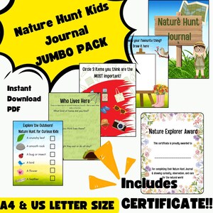 Nature Scavenger Hunt Printable for Kids – Outdoor Activity Book, Nature Walk Journal, Summer Learning, A4 & US Letter PDF