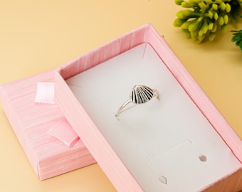 Sterling Silver Shell Ring: Minimalist Beach Jewelry