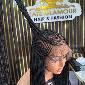 Three steps braided wig,small size cornrow braided wig,handmade wig,protective style,Braided wig, light braided wig, african wig style