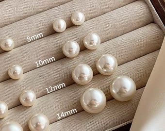Minimalist Pearl Stud Earrings, Swarovski Pearl, 999 Fine Silver Studs, Elegant Everyday Jewellery
