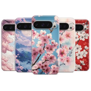 Japanese Phone case Sakura Cover for Google Pixel 9 Pro, 7A, 6A Samsung Galaxy S24, S23, S22, A16, A14, A13 iPhone 16 Pro, 15, 14, 13