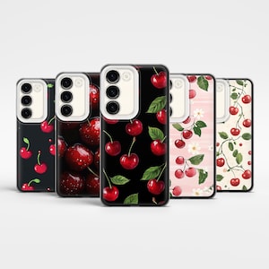 Cherry Blossom Phone Case Aesthetic Floral cover for iPhone 16 Pro Max 15, 14 Plus, 13 mini Samsung S25 Ultra, S24Fe, S23Fe A56