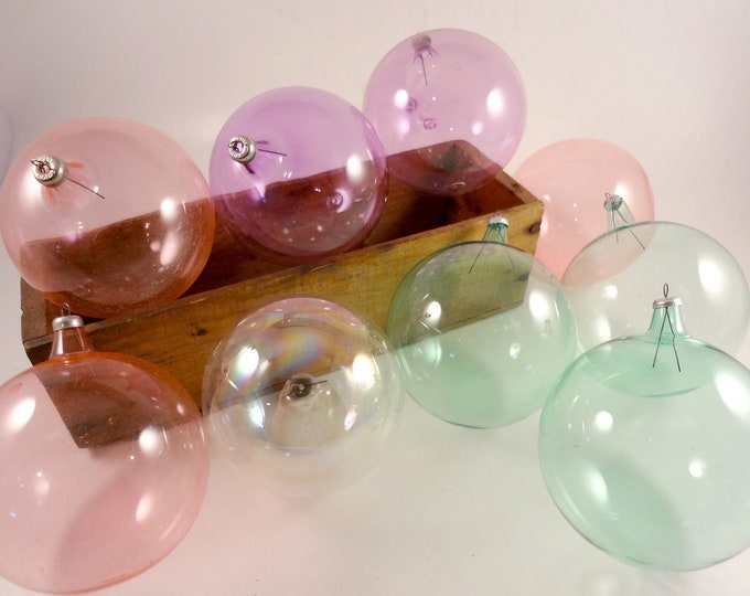 Vintage Colored Glass Ornaments Made in Italy Hand Blown Etsy
