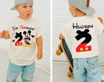 I'm Twodles,  Mickey Birthday Shirt, Mickey Mouse Party, Disney Birthday Shirt, 2ND Birthday Shirt, Disneyland Trip, Personalized Disney Tee